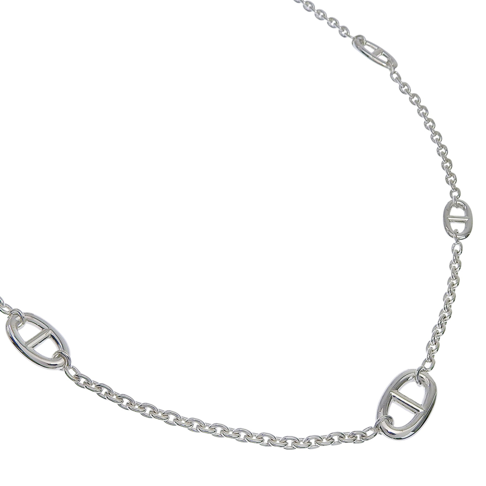 HERMES Silver Necklace